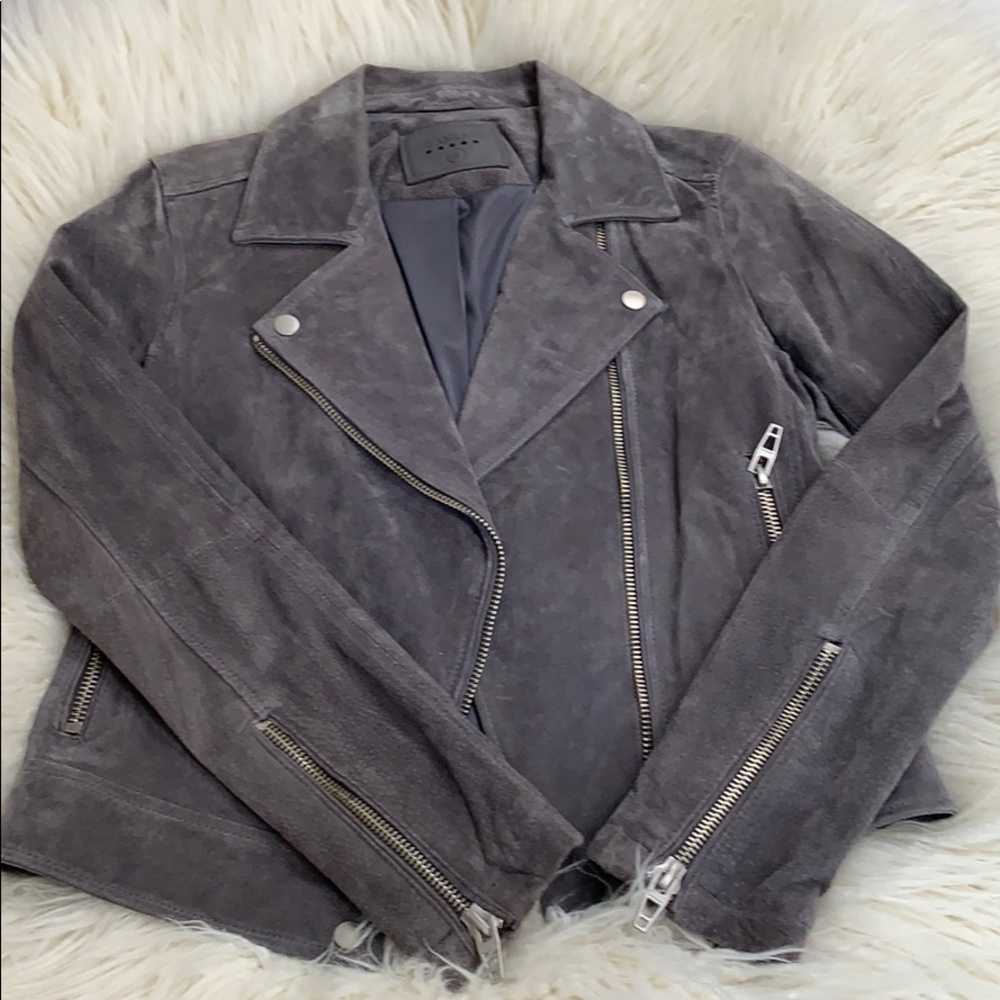 BLANK NYC Next Level  suede moto jacket